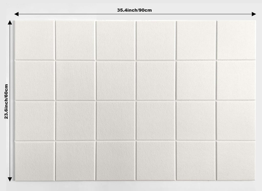 Cork Board 24 x36 Alternative - 6 Pack Felt Wall Tiles with Safe Removable Adhesive Tabs, Cork Boards for Walls Cork Board for Home Office Pin Board Tack Board - Beige
