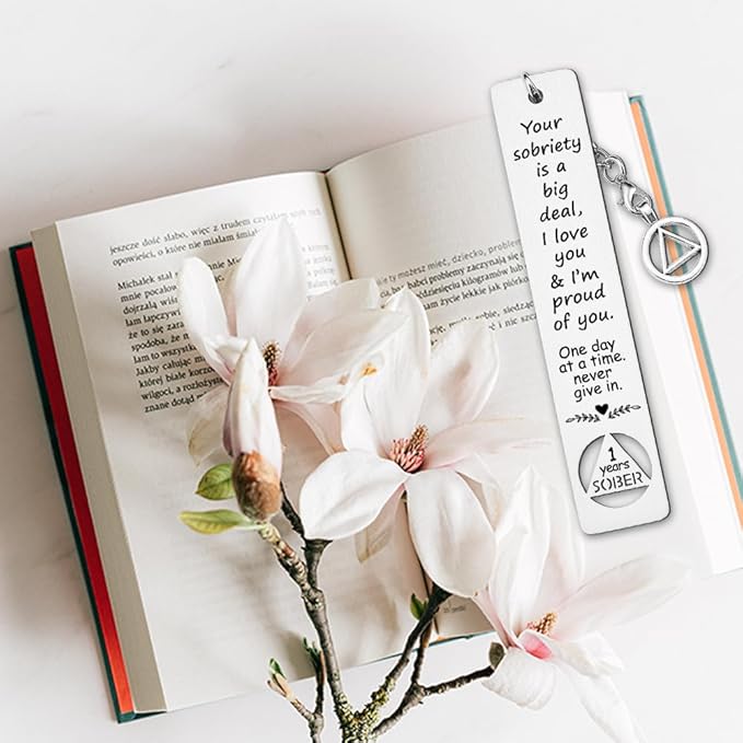 1 Year Sober Gifts for Men, Sobriety Gift for Men Women, Sober Recovery Alcoholics Recovering Gift, Sober Gifts for Loved One in Recovery, 1 Year Sober Anniversary gift-DB16