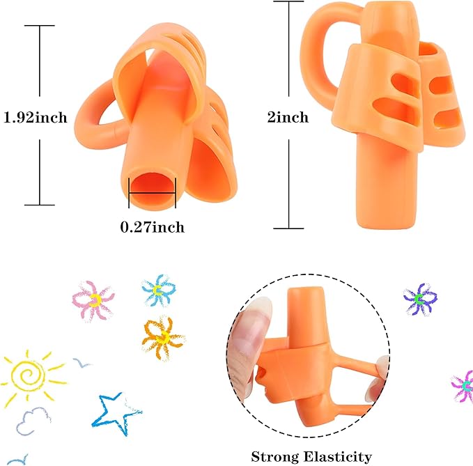 SANNIX 16 PCS Pencil Finger Grips for Kids Handwriting Grip Posture Correction Training Pen Writing Aid Tool for Kids Toddler Preschool Children Adults Students Special Needs