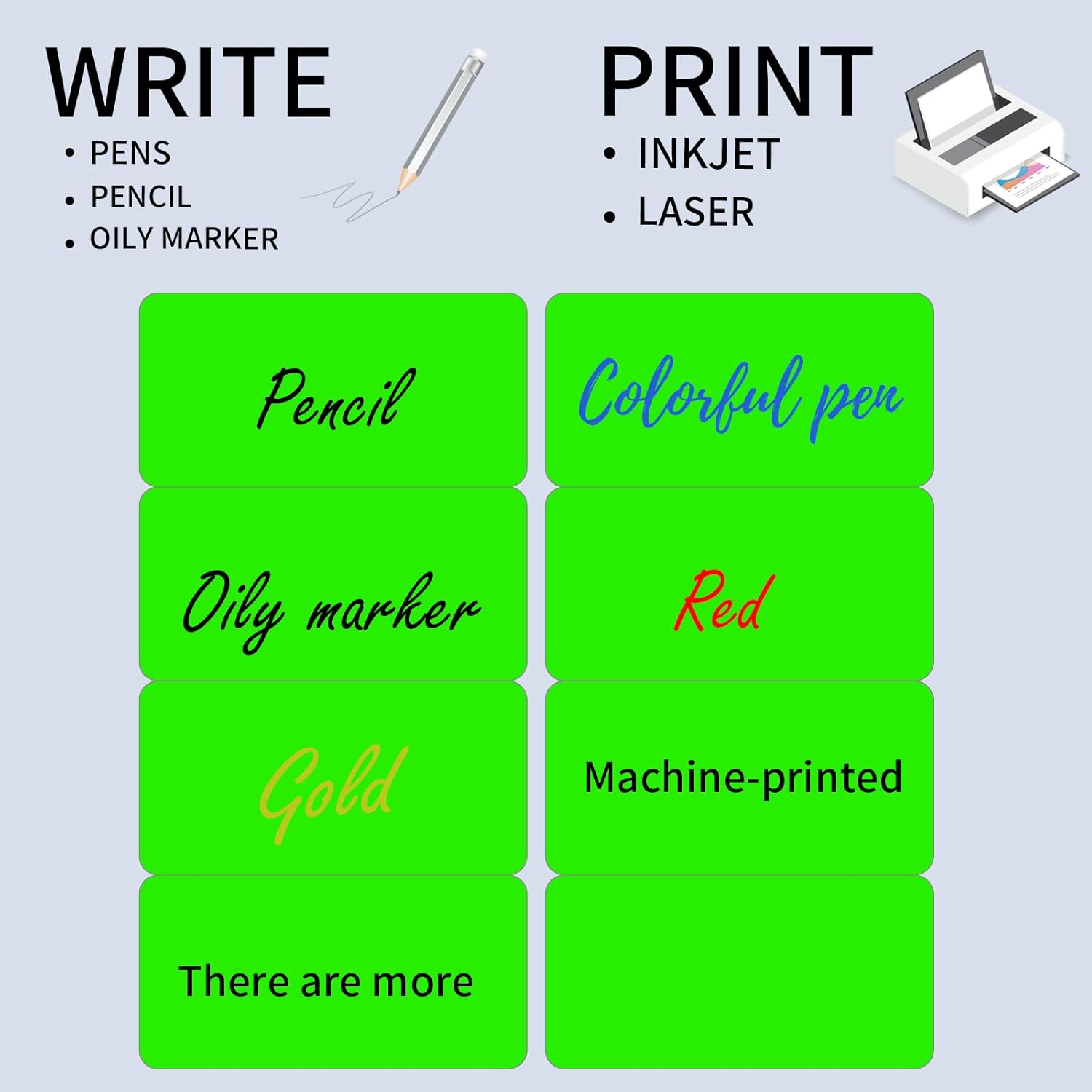 STARLIBOO Shipping Labels Stickers, 2"×4" Printable Fluorescent Mailing Labels for Laser/Inkjet Printing- Matte, Permanent Adhesive Sticker (Fluorescent Green)