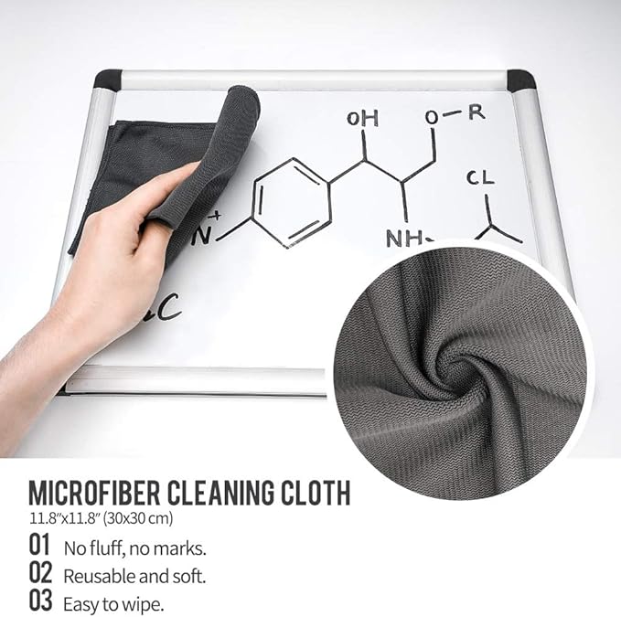 loukin Non-Toxic Whiteboard Cleaner, 8.5 fl oz Dry Erase Board Cleaner, Low-Odor Whiteboard Cleaning Spray with Cloth, Removes Stubborn Marks from Whiteboards