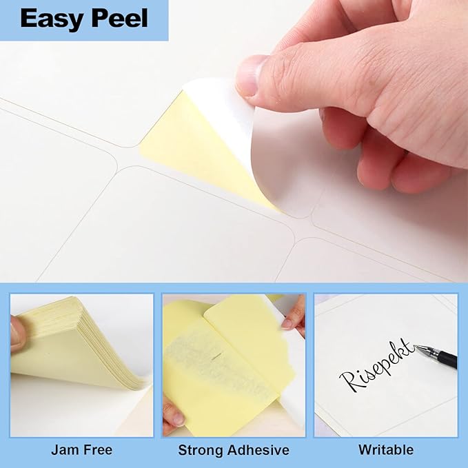 600 Labels 6 UP Labels,4" x 3-1/3" Shipping Address Labels for Laser & Inkjet and Copier Printer, 100 Sheets 6 Labels per Page Sheets Blank Mailing Labels, 6 per Sheet Barcode Labels Sticker