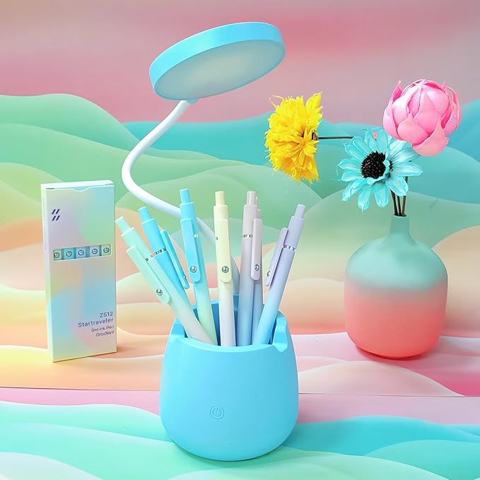 UIXJODO Gel Pens, 10 Pcs Black Ink Pens for Women, 0.7mm Medium Point Smooth Writing Pens with Silicone Grip, High-End Series Metal Clip Retractable Pens for Journaling Note Taking (10 Pcs Pastel)