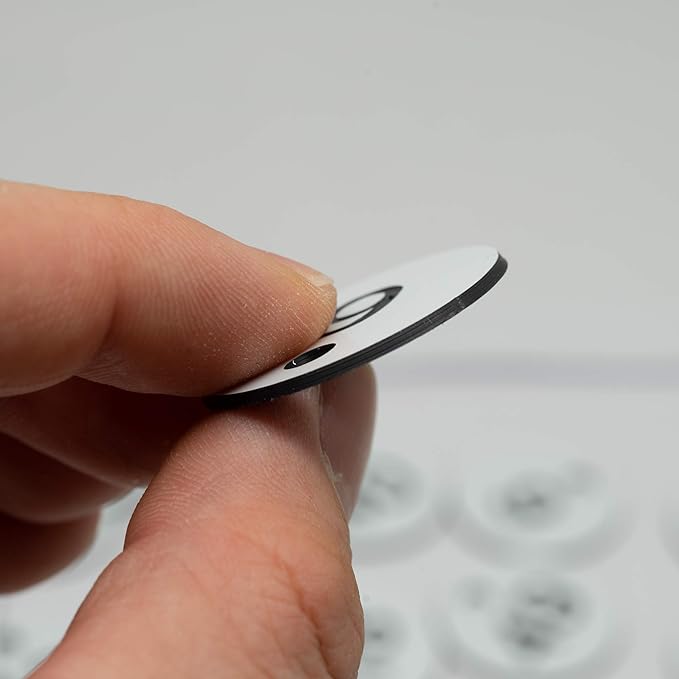 StayMax Plastic ID Number Tags Engraved Tags Key Tags Without Key Rings (101-200, White)