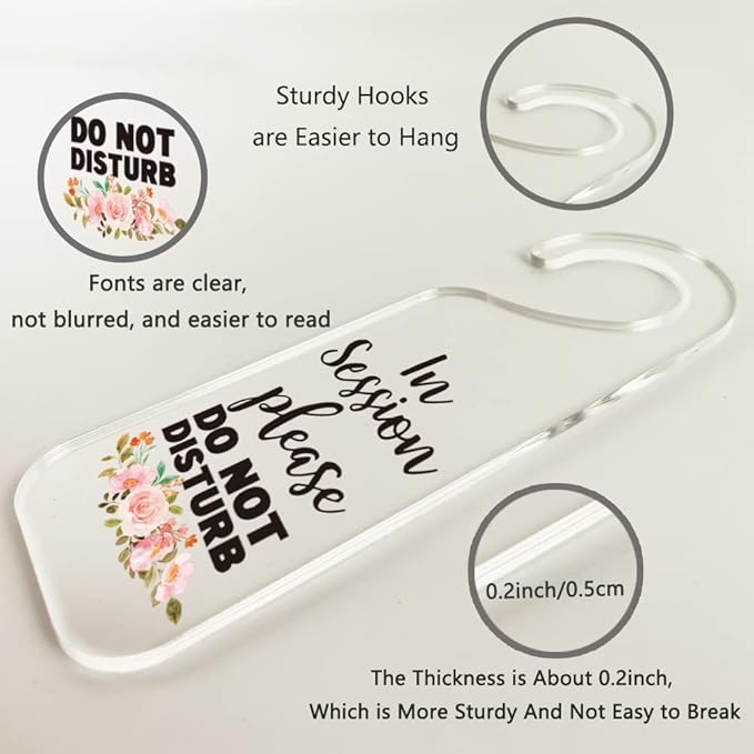 Do Not Disturb Door Sign Engraved Acrylic Hanger Handle Home Decor Acrylic Banner Acrylic Hanging Sign Door Plaque Handmade Office Hanging Sign In Session
