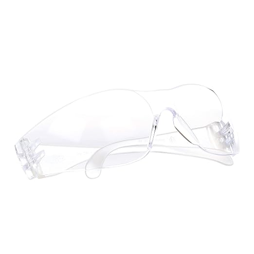 3M Safety Glasses, Virtua, 100/Pack, ANSI Z87, Unisex, Clear Hard Coat Lens, Clear Frame, Economical Eyewear Protection, Lightweight, Wraparound Coverage, UVA, UVB, UVC