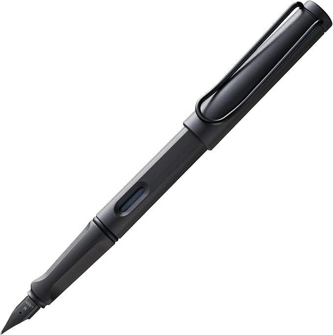 LAMY safari umbra - Fountain Pen with ergonomic grip & polished steel nib in size B - ideal for any Writing & Calligraphy - including LAMY T 10 blue cartridge - Right-Handed