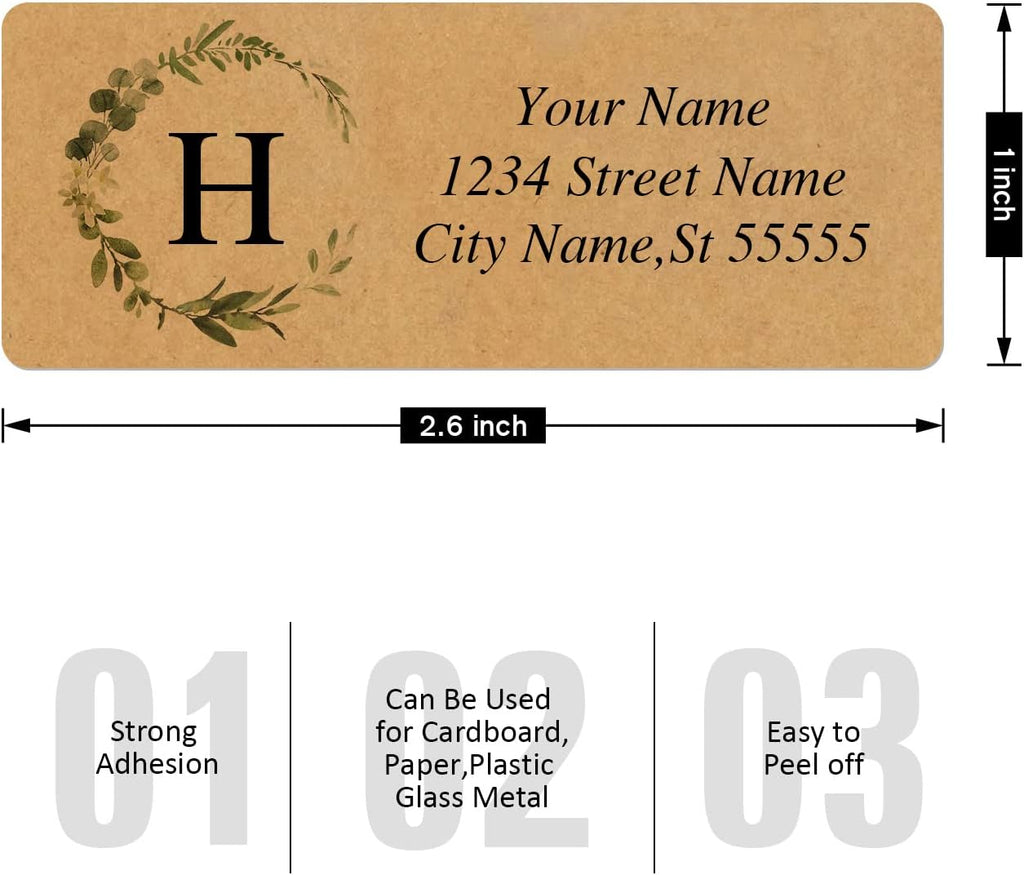 Custom Address Labels - Personalized Address Labels, Return Address Labels with Strong Adhesion, Can Be Used for Cardboard, Paper, Plastic, Glass, Metal (2.6x1 Inch, Set of 280)