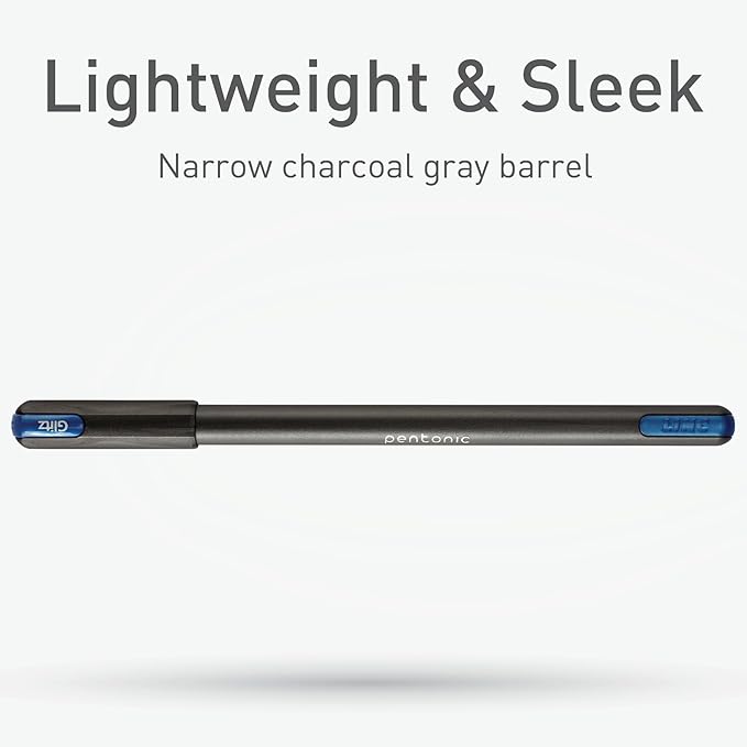 Pentonic Glitter Gel Pens, 10 Count, 10 Assorted Colors, 1.0 mm Medium Point, Smooth Writing For Journaling, Notetaking & Art Projects (1002365)