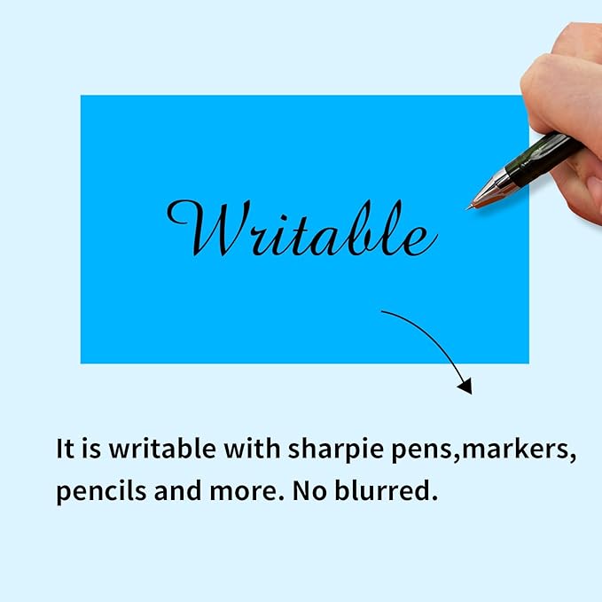 Colored Labels Stickers 3 x 5 Inch, Removable Rectangular Moving Labels, Large Color Coding Labels Moving Stickers- 250 Pack/Blue