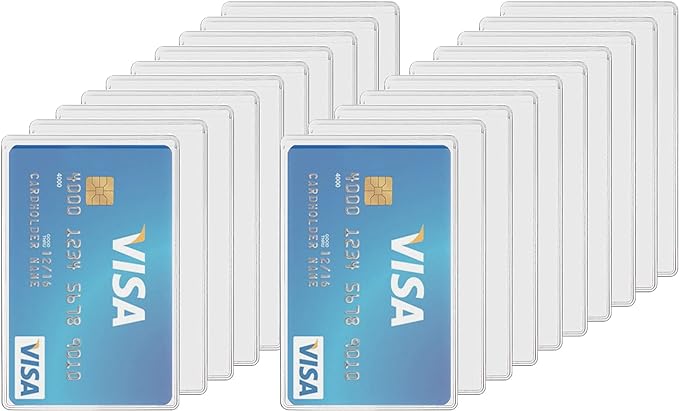 Waterproof New Medicare Card Holder Protector Sleeve for Credit Card License ID Business Card and Social Security Card Protector,20 Pack
