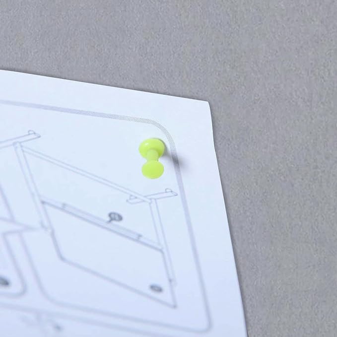 VIZ-PRO Notice Board Felt Gray, 48 X 36 Inches, Silver Aluminium Frame