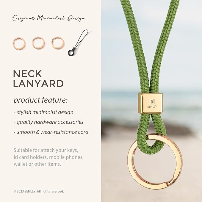 SENLLY Neck Lanyard Strap for Keys, Original Minimalist Design KeyChain Holder