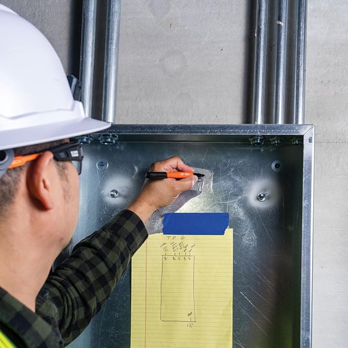 Klein Tools 8610112 Skribes Fine Tip Permanent Markers, Professional-Grade Ink, Multi-Surface Jobsite Marker for Wet, Dry and Oily Surfaces, Black, 12-Pack