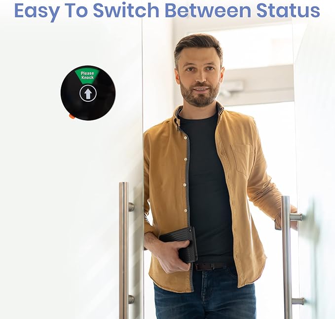 Out Of Office Sign for Door, 5 Options Status Private Sign, In a Meeting, Do Not Disturb, Working Remotely, In Out Sign Available and Away