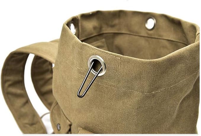 Military Duffel Bag Top Load Double Strap Canvas Backpack Army Travel