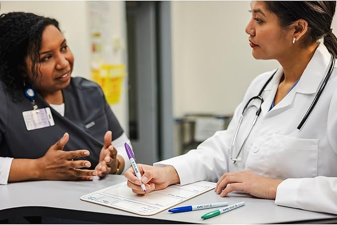 Expo Vis-a-Vis Wet-Erase Marker, Fine Point, 4-Color Set (SAN16074)