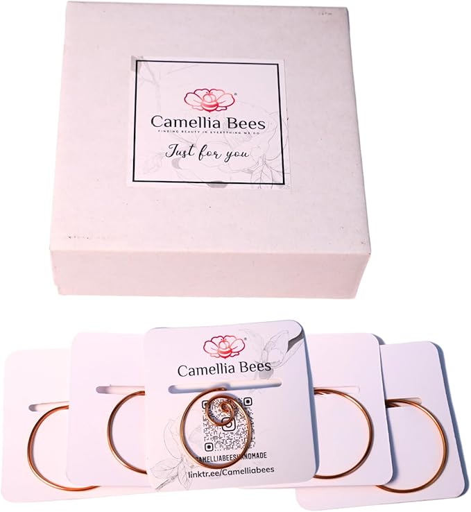 Personalized Initial Copper Bookmark, Set of 5, Handmade Copper Gift for Her, Him, Couple on Birthday, Wedding Anniversary, Alphabet Bookmark (O)