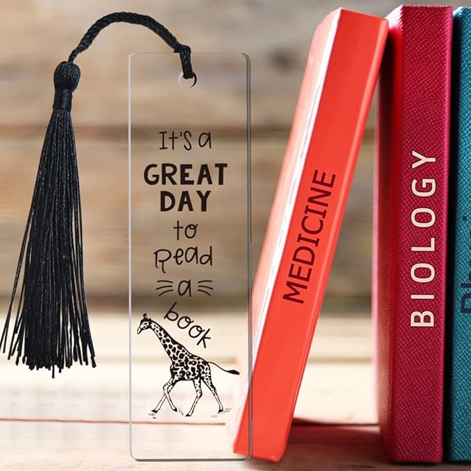 Great Day Inspirational Bookmark Gifts for Women Girls Giraffe Lovers Bookworm Sister Daughter Lovers Book Female Sister Gifts Friendship Gifts Friend