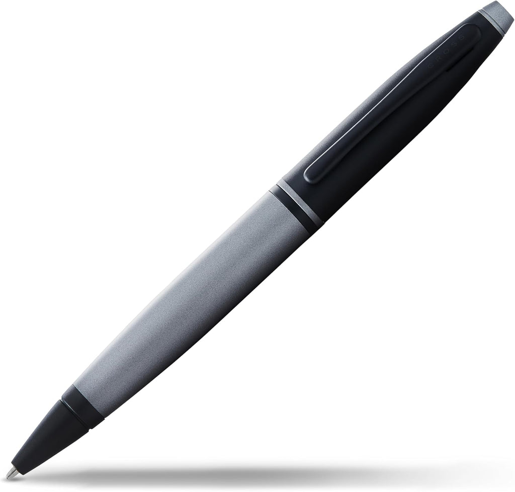 Cross Calais Refillable Ballpoint Pen Presented in a Luxury Gift Box - Medium Point, Black Ink, Matte Gray & Black