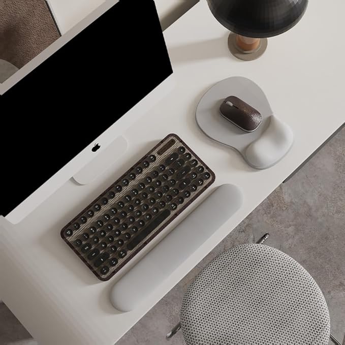 ErgoComfort Gel Wrist Rest Mouse Pad-Ergonomic Office Mousepad with Wrist Support-Non-Slip, Design Desk Accessories Mat for Home&Game Decor (03Silver Surge)