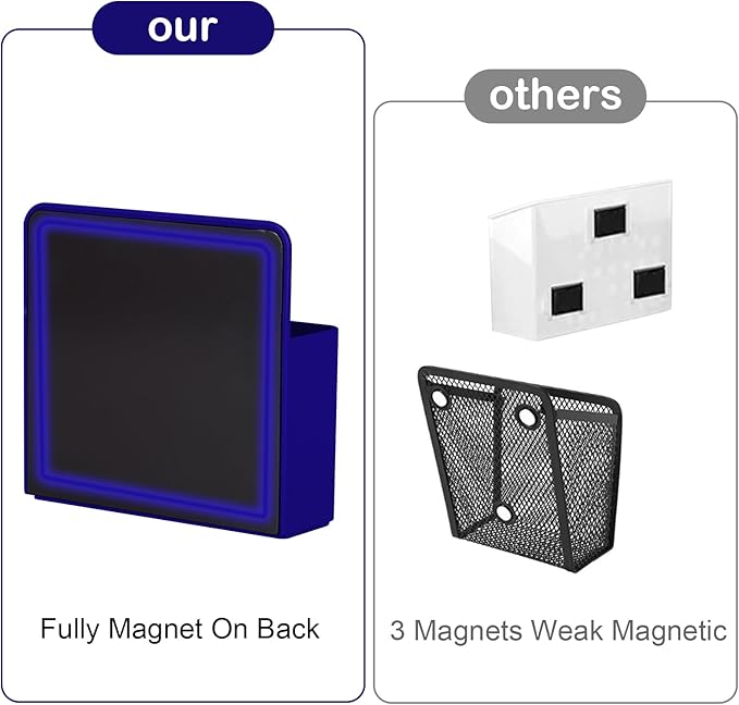 Magnetic Pen Holder,2 Pack Magnetic Dry Erase Marker Holder with Generous Compartments,Strong Magnet Storage Marker Pen Pencil Organizer for Refrigerator,Whiteboard,Locker Accessories