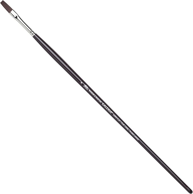 Winsor & Newton Galeria Flat Long Handle Brush, Size 4