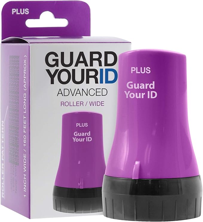 Guard Your ID ADVANCED WIDE Roller Identity Theft Prevention Security Stamp PURPLE (70110)