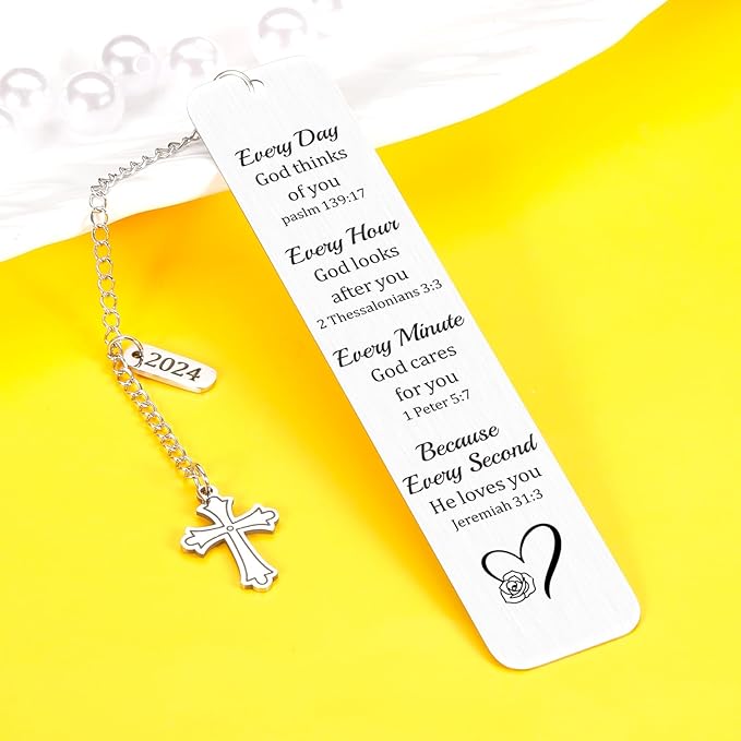 Baptism Gifts for Teen Boys Christening Bookmark for Him Her Friends Bible Verse Bookmarks Catholic 2024 Graduation Gifts for Her Him Christmas Gifts for Son