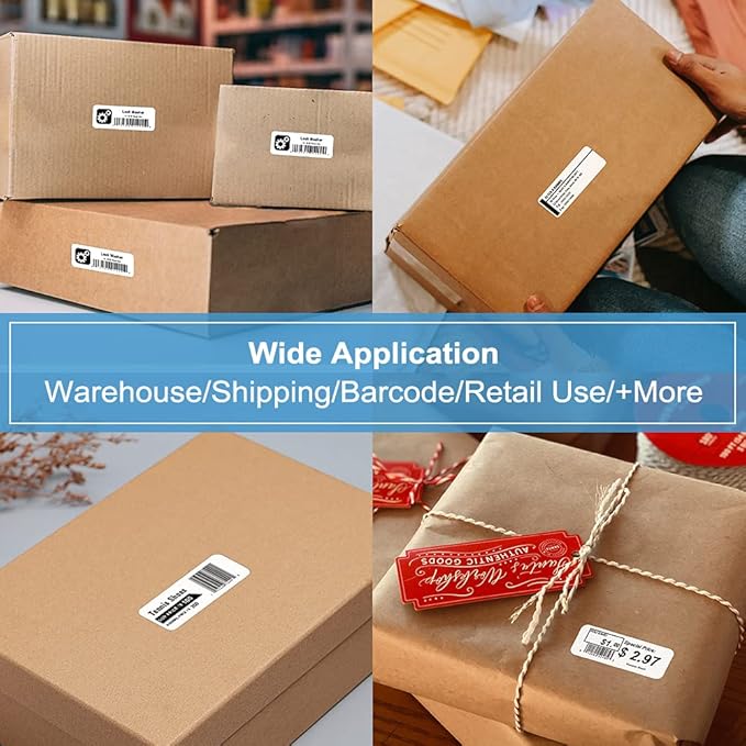 COLORWING 12 Rolls Replace Brother QL-800 Address Label DK-1201 (1.1" x 3.5") for QL-810W QL-710W Label Printer, Die-Cut 29mm x 90mm DK Label, Barcode & All Purpose Label, 1 Frame