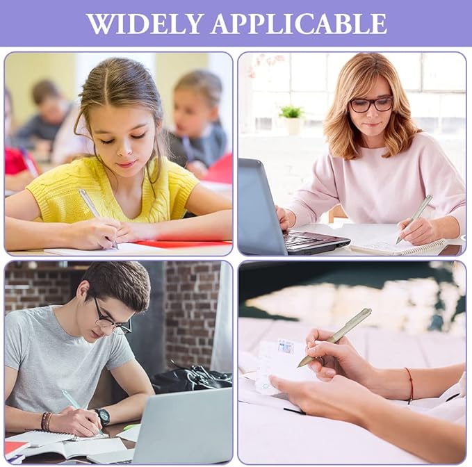 AUAUY 10Pcs Retractable Gel Ink Pens, Quick Dry Gel Ink Pen, Smooth Writing Pens, 0.5mm Black Ink Pens, Office School Supplies Gifts for Women & Men