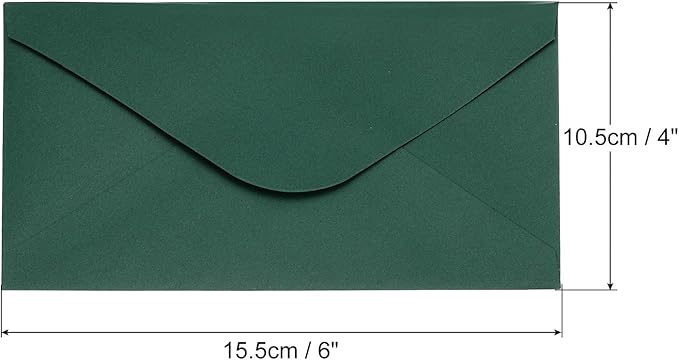 PATIKIL Mini Envelopes, 50 Pack Gift Cards Business Cards Envelope for Greeting Weddings, Dark Green