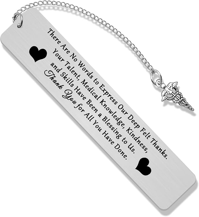 Gifts for Doctor Metal Book Markers for Doctor Thank You Doctor Gifts Doctor Appreciation Bookmark Retirement Bookmark for Doctor Inspirational Bookmark Graduation Leaving Going Away Gifts