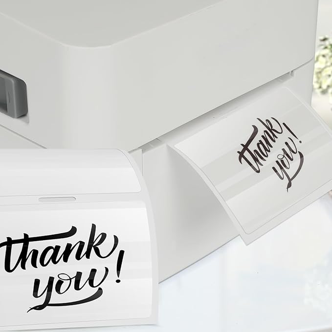 Transparent Thermal Labels 3 × 2 Inch Self Adhesive Printer Clear Stickers Vinyl Waterproof Roll Decals Rectangle Name Tag for Address Design DIY Logo Business 300 PCS