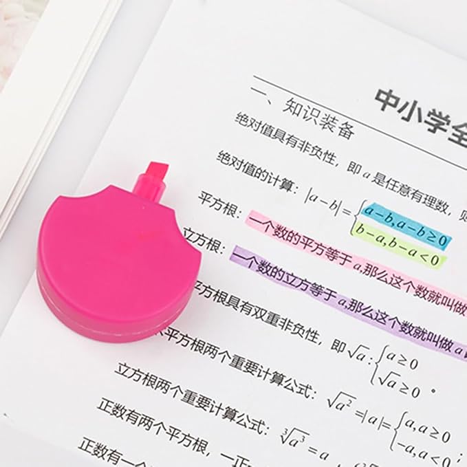 Creative 6 Color in 1 Flower Shape Highlighter Marker, Multi-Color Highlighter Pens for Journal Planner, Coloring Book, Underlining, Note Taking, etc.