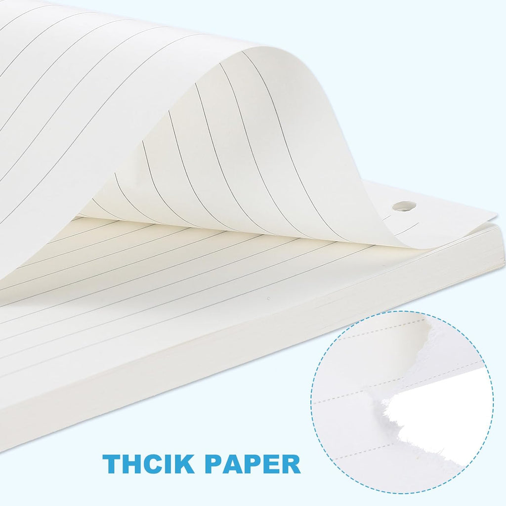 PATIKIL A6 Ruled Refills Inserts 6-Ring Binder Loose Leaf Planner Filler Paper Planner Inserts, 160 Sheets/320 Pages, Lined, White