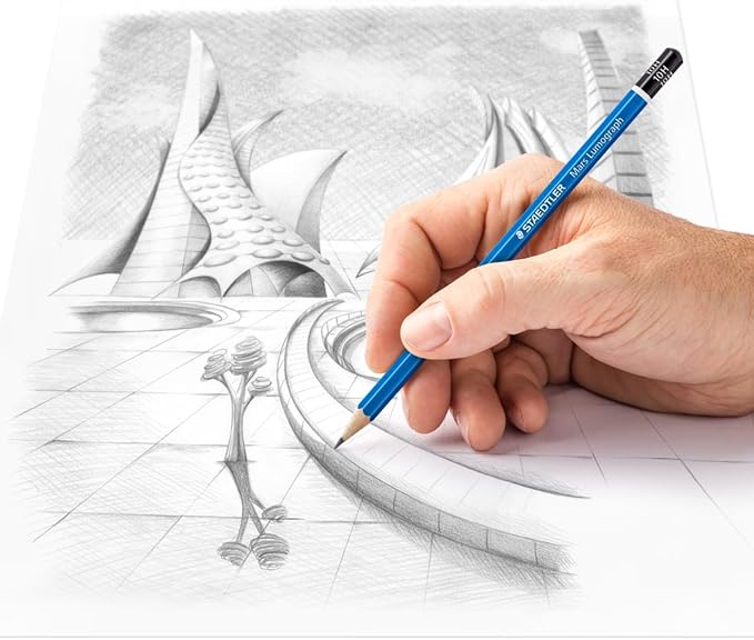 STAEDTLER Mars Lumograph 10H Graphite Art Drawing Pencil, 6 Pencils