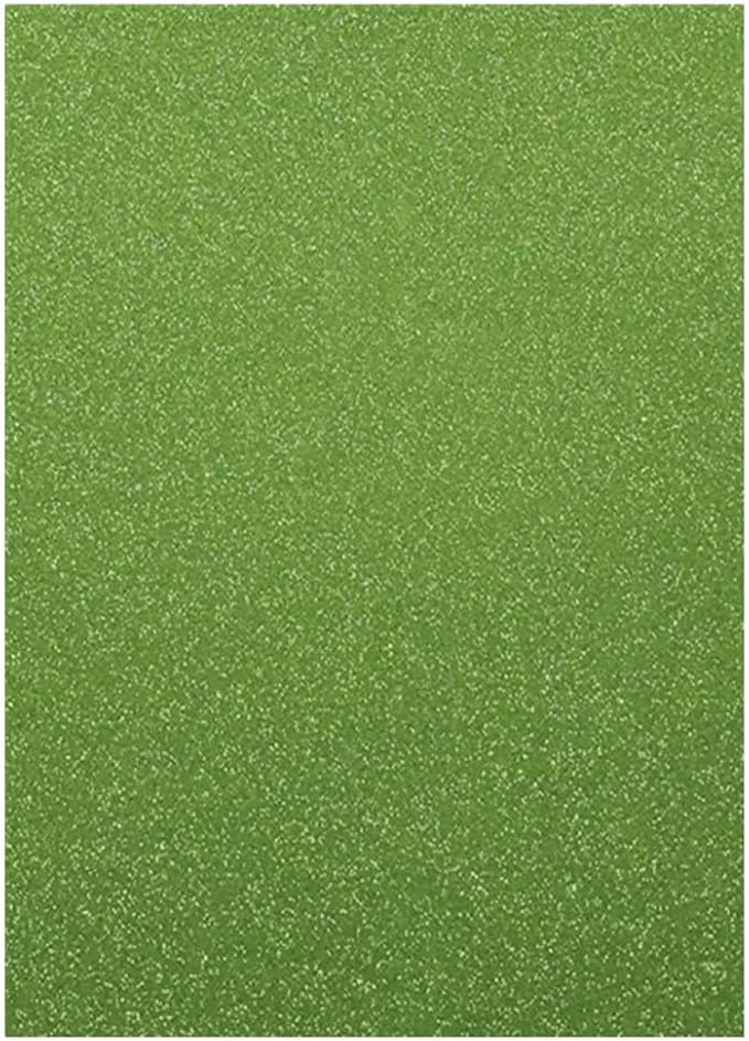 Baisunt 20 Sheets Grass Green Glitter Cardstock Paper for DIY Art Project, Scrapbook, Birthday Wedding Party Decoration 250GSM(8x12 In, Non Adhesive)