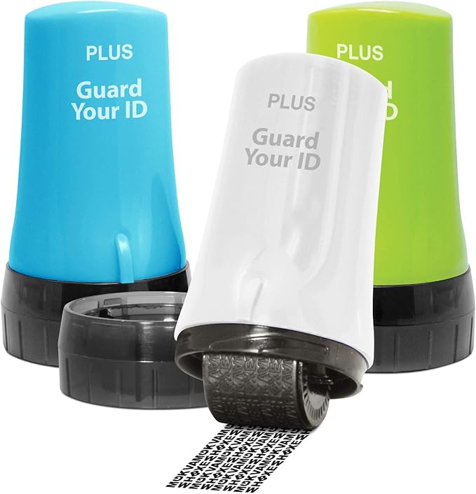 Guard Your ID Advanced Rollers Identity Theft Prevention Security Kits (Regular 3-Pack, Xtra Mixed: Turquoise Green White)