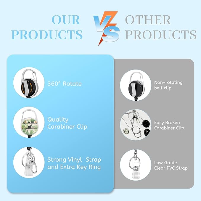 Lanyards for Id Badges, Black Cat Leaves Badge Holder with Retractable Reel Clip, Cute Work Name Tags Keychain Lanyard ID Card Protector Cover Case for Women Teacher Nurse Doctor Office