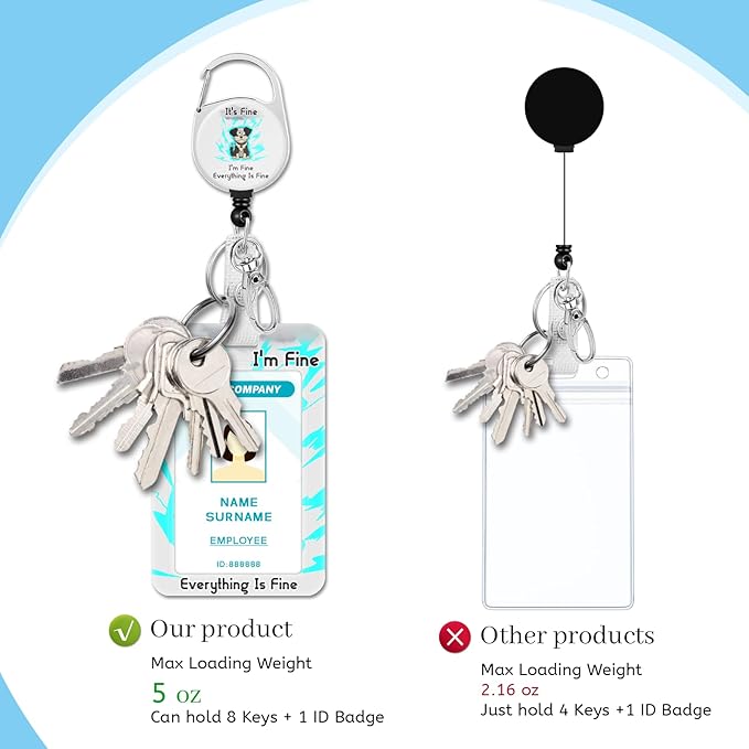 Lanyards for Id Badges, Funny Dog Badge Holder with Retractable Reel Clip, Work Name Tags Keychain Lanyard ID Card Protector Cover Case for Women Teacher Nurse Nursing Doctor Office