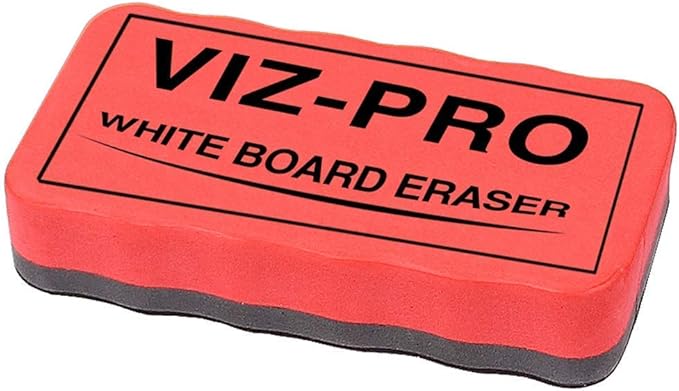 VIZ-PRO Magnetic White Board Eraser, 3 Colored Eraser, 9 Pieces