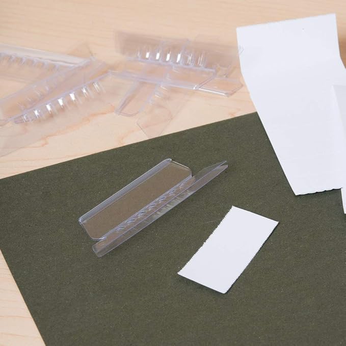 1InTheOffice Plastic Clear Tabs, and Inserts 2" x 5/8", 100/Pack (2")