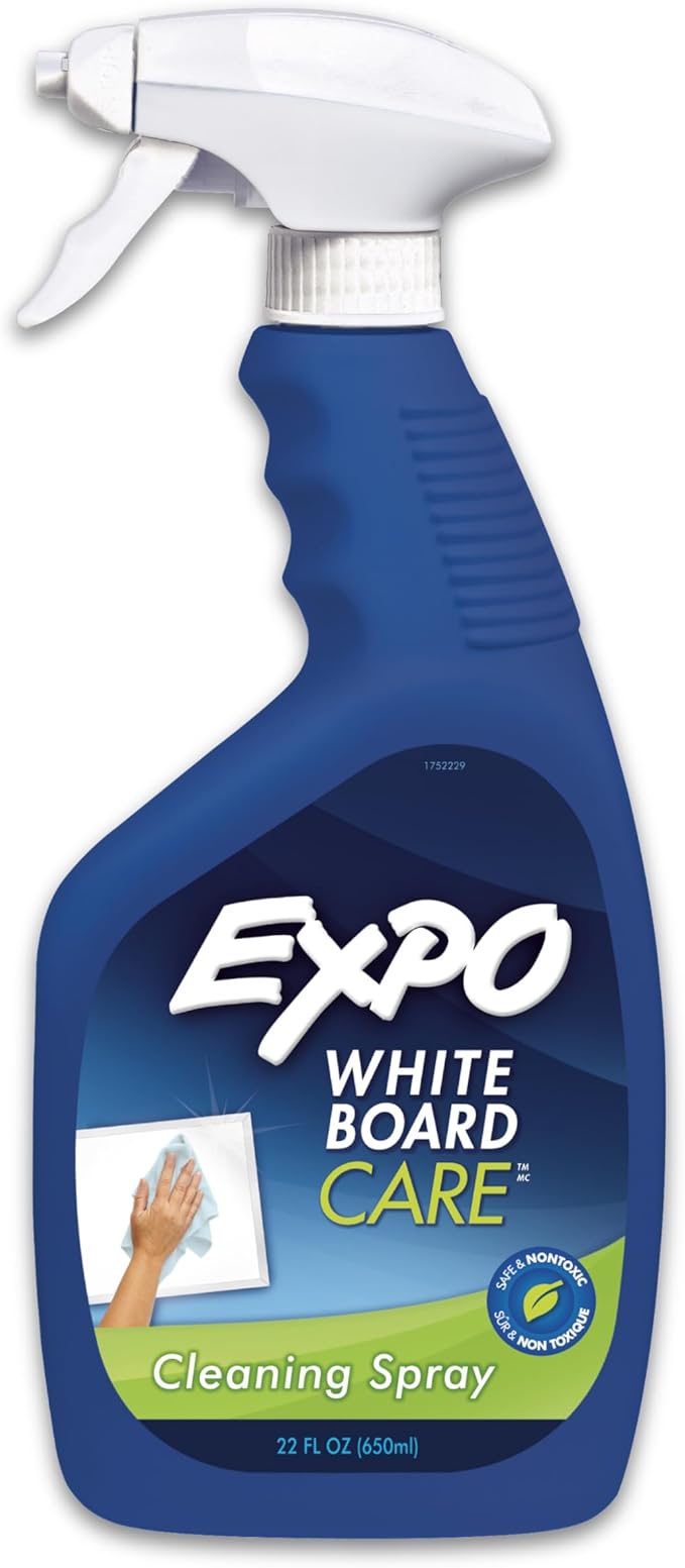 EXPO Dry Erase Whiteboard Cleaning Spray, 22 oz, Efficient Whiteboard Cleanser, Classroom and Office Supplies