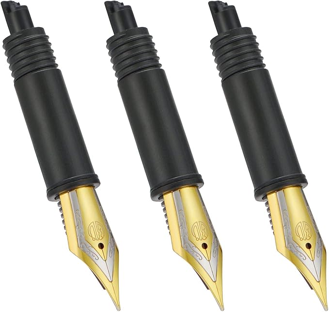 Set of 3 Hongdian Fountain Pen Gold Medium Nibs for Black Forest 1850, 1851, 1843, 6013, 517D, 517S, 525,H1, H3, A3, 1843 and 920 Series