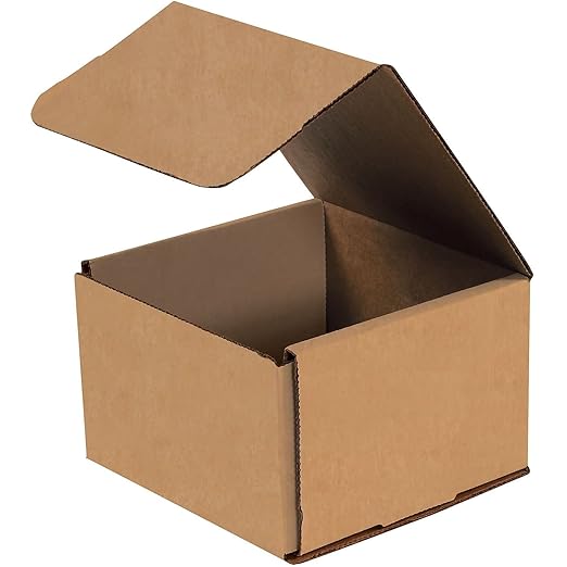 BOX USA BM664K Corrugated Mailers, 6" x 6" x 4", Kraft (Pack of 50)