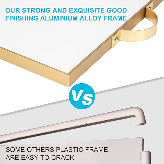 Small Whiteboard Cork-Board Combination for Wall - 24" x 16" Portable Aluminum Frame Magnetic Dry Erse Board with Holder, 1 Pack Mini Bulletin Cork Board & 1 Pack Whiteboard for School, Office, Home