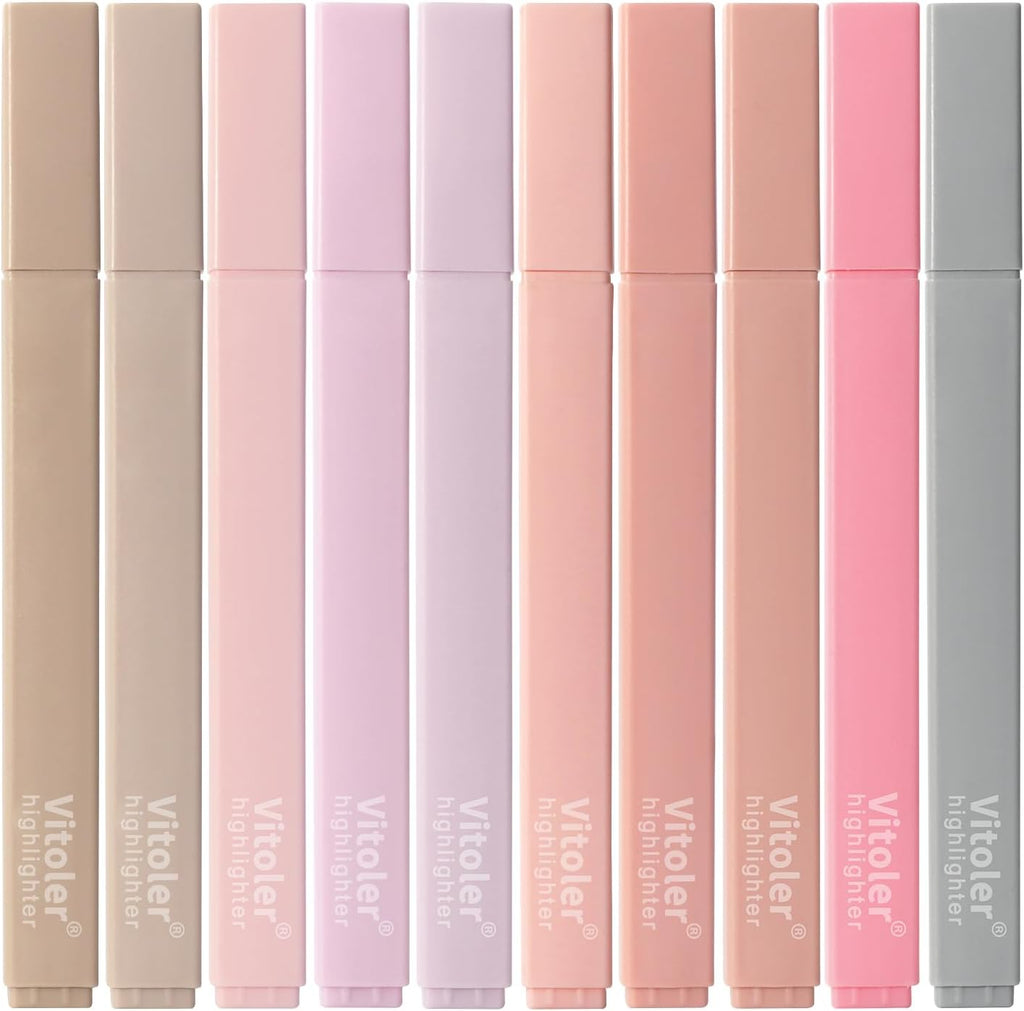 Highlighters Assorted Colors,10Pcs Pastel Highlighter No Bleed,Chisel Tip Bible Highlighters,Book Highlighter Bible Study Supplies