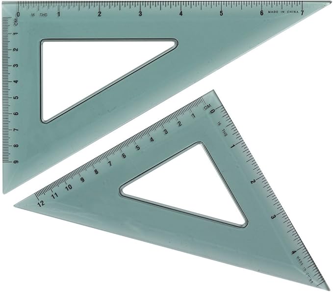 Westcott Triangular Scale (KT-90), (Pack of 2), Clear, 11 x 5.75 x 0.25 inches