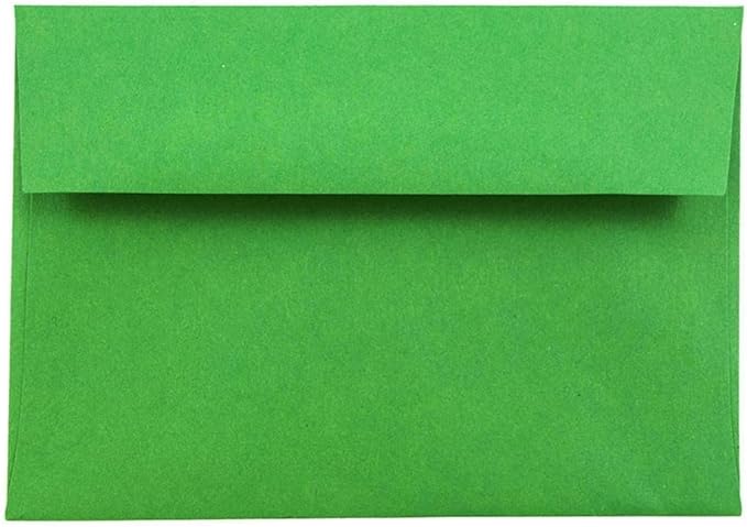 JAM PAPER 4Bar A1 Colored Invitation Envelopes - 3 5/8 x 5 1/8 - Green Recycled - Bulk 1000/Carton